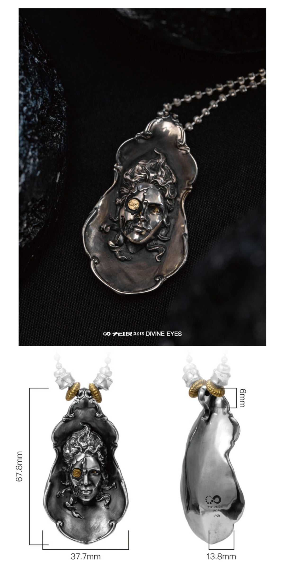 Feast Queen Medusa Pendant