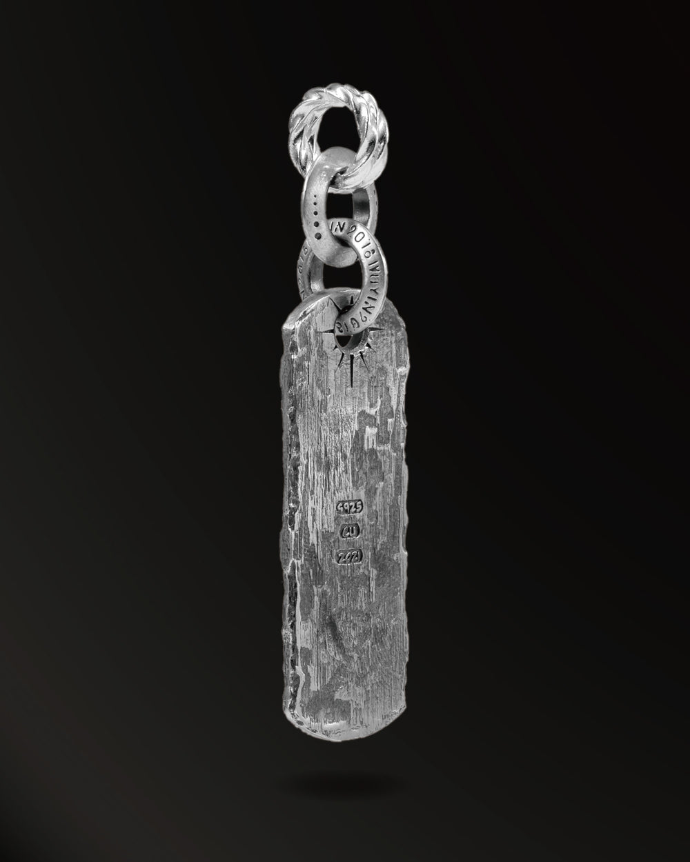 Snake of Light Inscription Amulet in 925 Silver