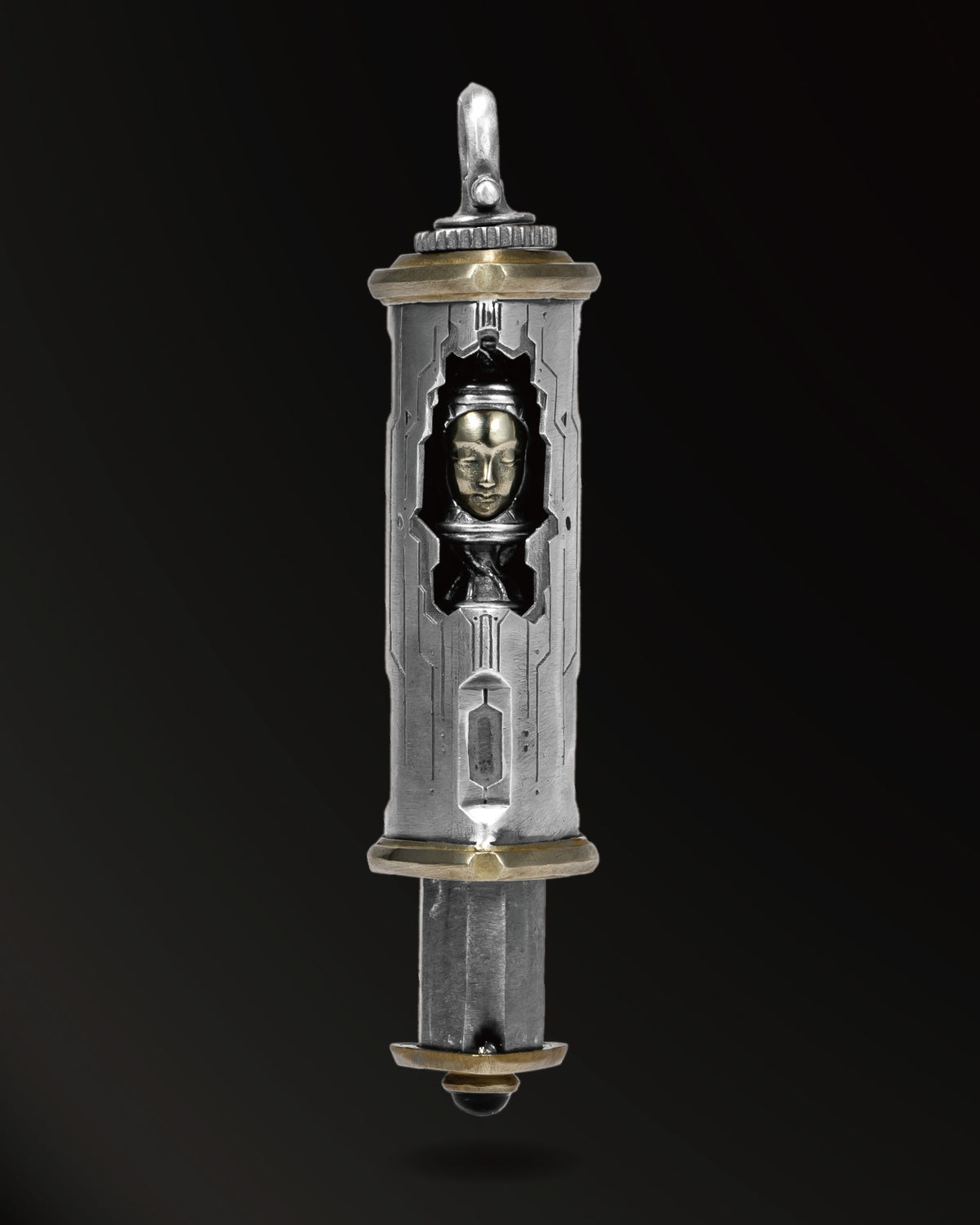 Buddha of Future2.0 Amulet in 925 Silver and Brass