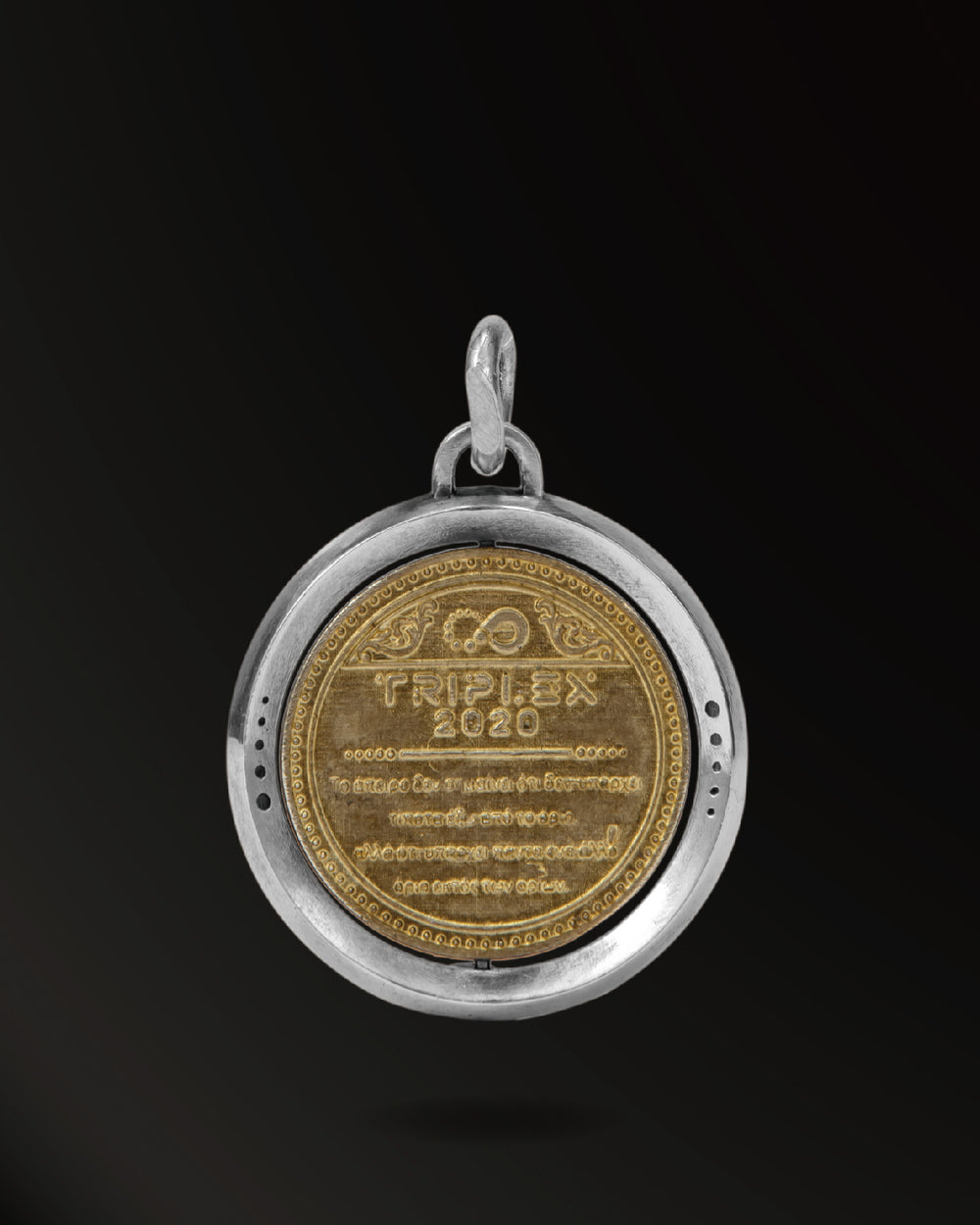 Infinite lucky coins Amulet in 925 Silver