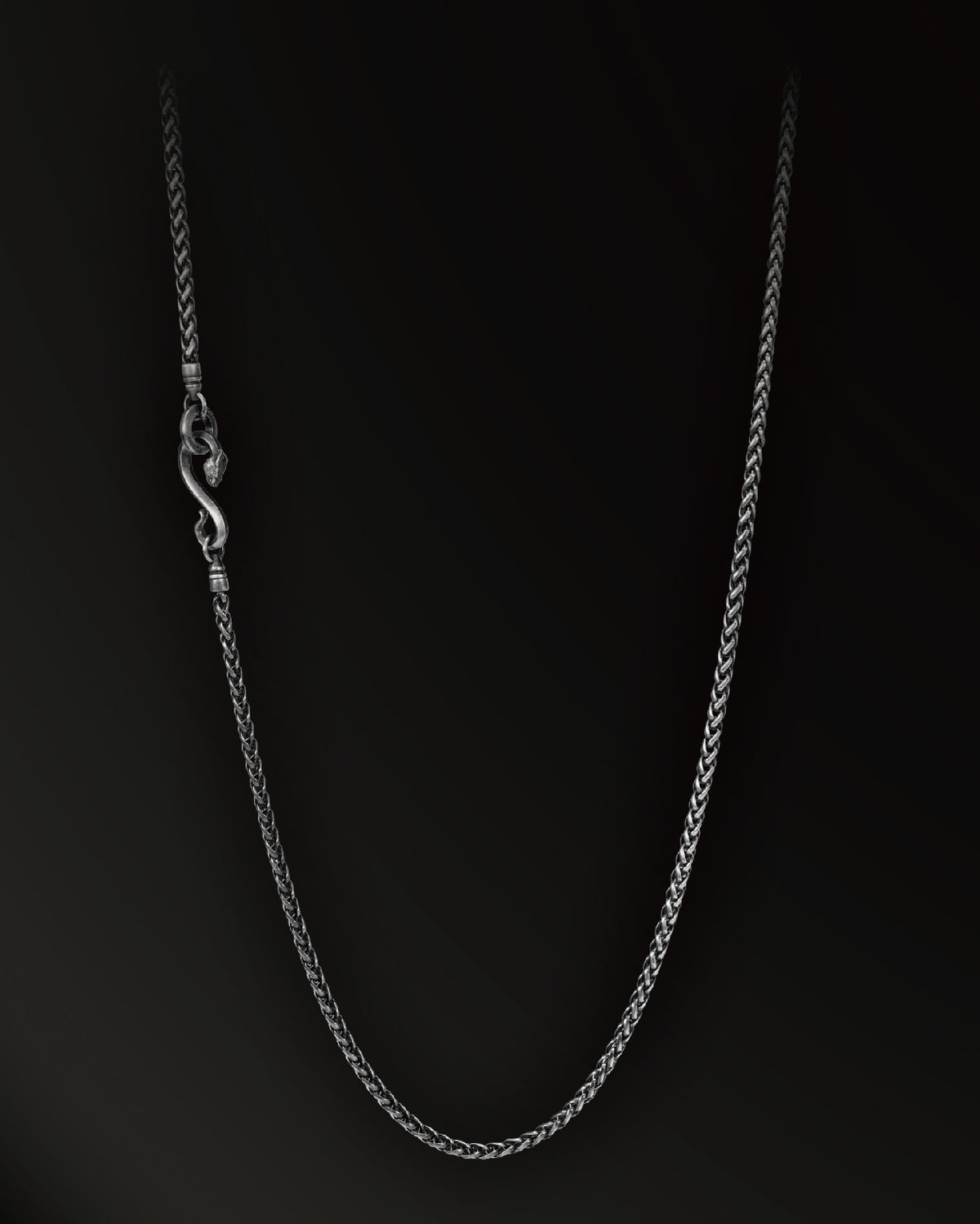 Horn snakes Wheat Chain in 925 Silver