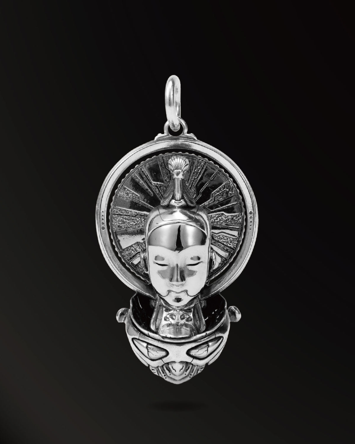 Buddha of Future1.0 Amulet in 925 Silver and Brass